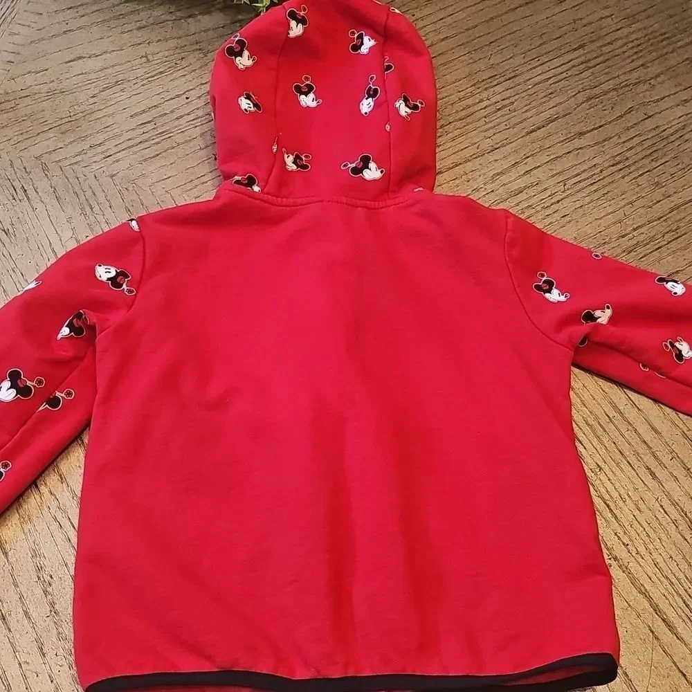 Disney Minnie Mouse Red Kids Hooded Jacket Size 5/6